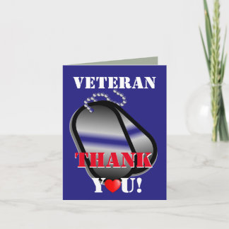 Cartão De Agradecimento Veterans Thank You Card