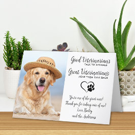 Cartão De Agradecimento Veterinário Personalizado Cão Pet Foto Veterinária