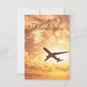 Cartão De Agradecimento Viagem de avião Férias de Voo Obrigado