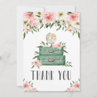 Viagem de Chá de fraldas de aventura verde-rosa