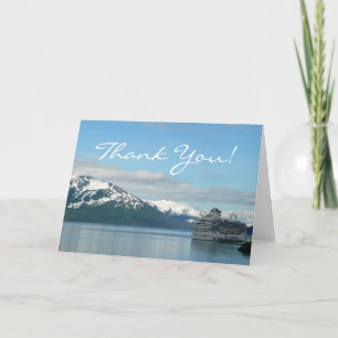 Cartão De Agradecimento Viagem Fotografia de Férias de Cruise do Alaska