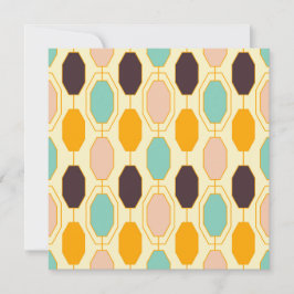 Cartão De Agradecimento Vibrant geometric pattern with rows of octagonal s