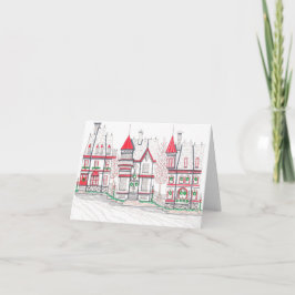 Cartão De Agradecimento Victorian Christmas Greeting Card