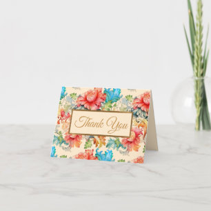 Cartão De Agradecimento Victorian Vintage - Padrão Floral