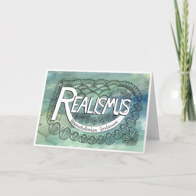 Cartão De Agradecimento Vierte Regel der Gelassenheit – REALISMUS Karte (Frente)