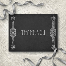 Cartão De Agradecimento Viking Celtic Gamer Wedding
