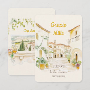 Cartão De Agradecimento Vila Italiana Graze Mille Aquarela