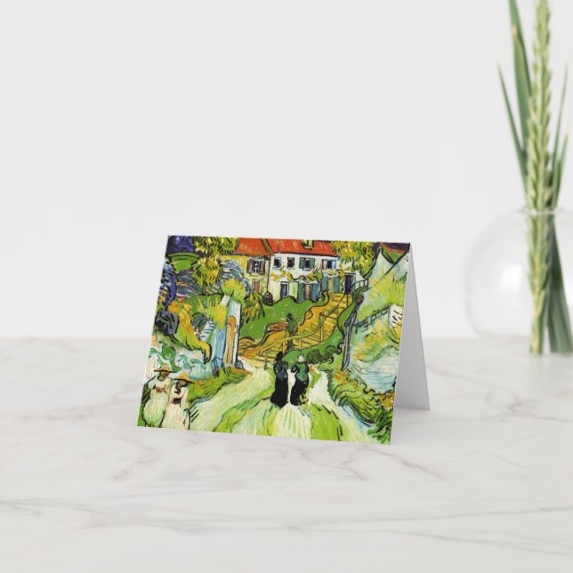 Cartão De Agradecimento Village Street and Steps (Frente)