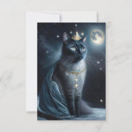 Cartão De Agradecimento Vinatge Royal Cat