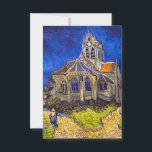 Cartão De Agradecimento Vincent van Gogh - A Igreja em Auvers<br><div class="desc">Igreja de Auvers / l'Eglise à Auvers-sur-oise de Vincent Van Gogh em 1890</div>