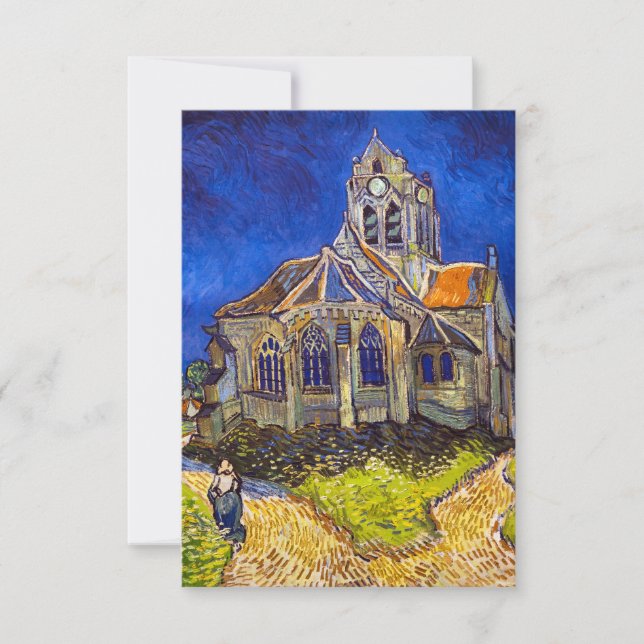Cartão De Agradecimento Vincent van Gogh - A Igreja em Auvers (Frente)