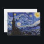 Cartão De Agradecimento Vincent Van Gogh - A noite de Starry<br><div class="desc">A Noite Estrelada / La nuit etoilee - Vincent Van Gogh em 1889</div>