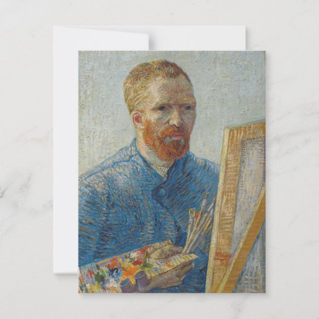 Cartão De Agradecimento Vincent Van Gogh - Autorretrato como pintor (Frente)