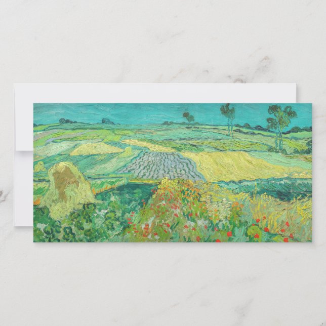 Cartão De Agradecimento Vincent van Gogh - Campos de trigo perto de Auvers (Frente)