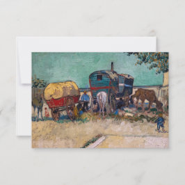 Cartão De Agradecimento Vincent Van Gogh - Caravanas, Campo de Ciganos per