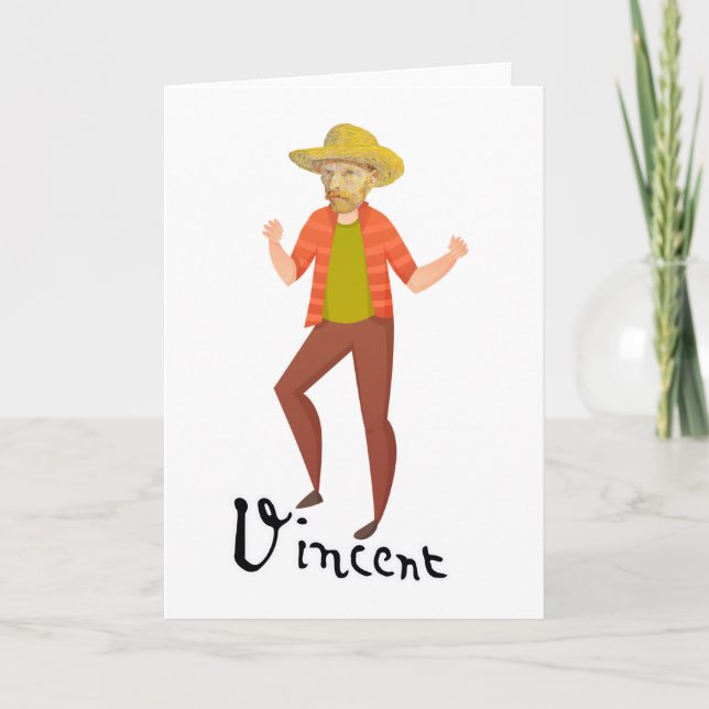 Cartão De Agradecimento Vincent Van Gogh Dançando (Frente)