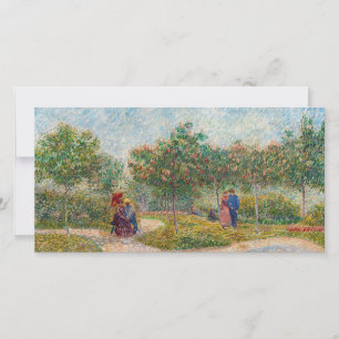 Cartão De Agradecimento Vincent van Gogh - Jardim em Montmarte com Amantes