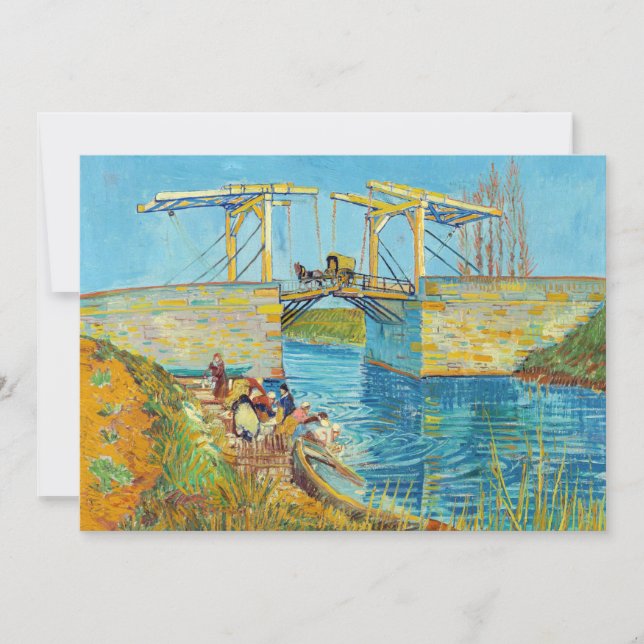 Cartão De Agradecimento Vincent van Gogh - Ponte Langlois em Arles #1 (Frente)