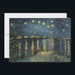 Cartão De Agradecimento Vincent van Gogh | Starry Night Over the Rhone<br><div class="desc">A Noite Estrelada,  1888 | por Vincent van Gogh | Art Location: Musee d'Orsay,  Paris,  França | Artista neerlandês | Número de recolha de imagens: XIR60960</div>