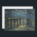 Cartão De Agradecimento Vincent van Gogh | Starry Night Over the Rhone<br><div class="desc">A Noite Estrelada,  1888 | por Vincent van Gogh | Art Location: Musee d'Orsay,  Paris,  França | Artista neerlandês | Número de recolha de imagens: XIR60960</div>