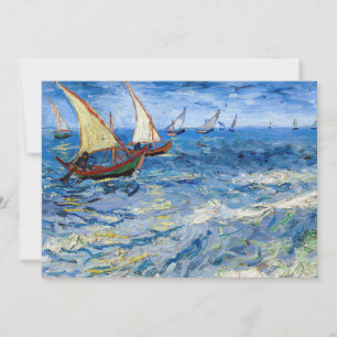 Cartão De Agradecimento Vincent van Gogh - Vista marinha em Saintes-Maries