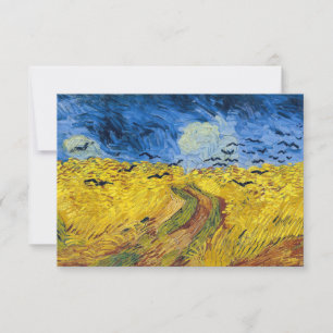 Cartão De Agradecimento Vincent van Gogh - Wheatfield com Crows