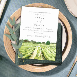 Cartão De Agradecimento Vineyard Rustic Vineyard Convidar Anniversário de 