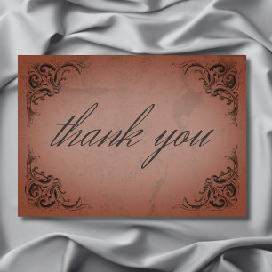 Cartão De Agradecimento Vintage Bat Até O Casamento De Ferrugem Da Morte