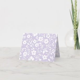 Cartão De Agradecimento Vintage Bloom Neutro - Lavanda Empoeirada