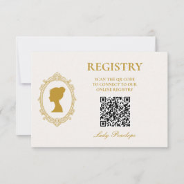 Cartão De Agradecimento Vintage Blue Regency Cameo Bridal Shower