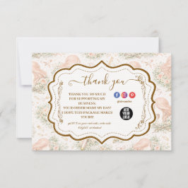 Cartão De Agradecimento Vintage Botanical Hair Stylist