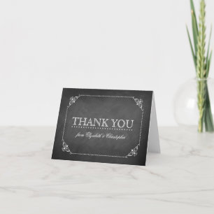 Cartão De Agradecimento Vintage Chalkboard Thank You Card