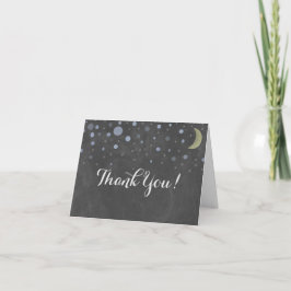 Cartão De Agradecimento Vintage Chalkboard with Moon