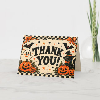 Cartão de Agradecimento Vintage de Halloween | Fan