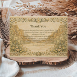 Cartão De Agradecimento Vintage Desert Florals Birthday