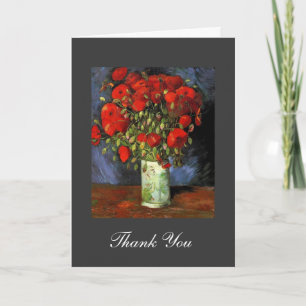 Cartão De Agradecimento Vintage floral casamento obrigado nota Van Gogh