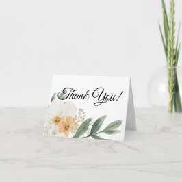 Cartão De Agradecimento Vintage Floral Minimalistic Folded Thank You Cards