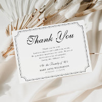 vintage frame script funeral obrigado