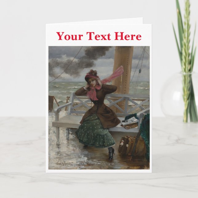 Cartão De Agradecimento Vintage French Art (Frente)