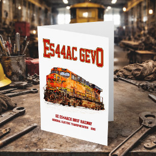 Cartão De Agradecimento Vintage GE ES44AC GEVO Locomotive Diesel