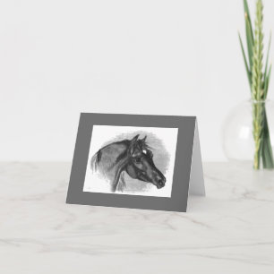 Cartão De Agradecimento Vintage Illustration Arab Horse Note Card