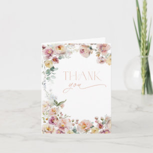 Cartão De Agradecimento Vintage Peach Pink Love está no Chá de panela Bloq