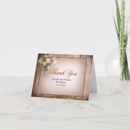 Cartão De Agradecimento vintage roses thank you wedding cards