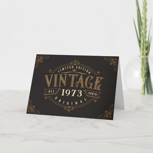 Cartão De Agradecimento Vintage Rustic Birthday (Frente)
