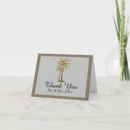 Cartão De Agradecimento Vintage Sea Animals Beach Wedding Thank You