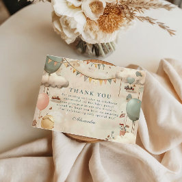 Cartão De Agradecimento Vintage Storybook Car Two Fast Birthday