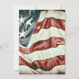 Cartão De Agradecimento Vintage USA Flag Graphic