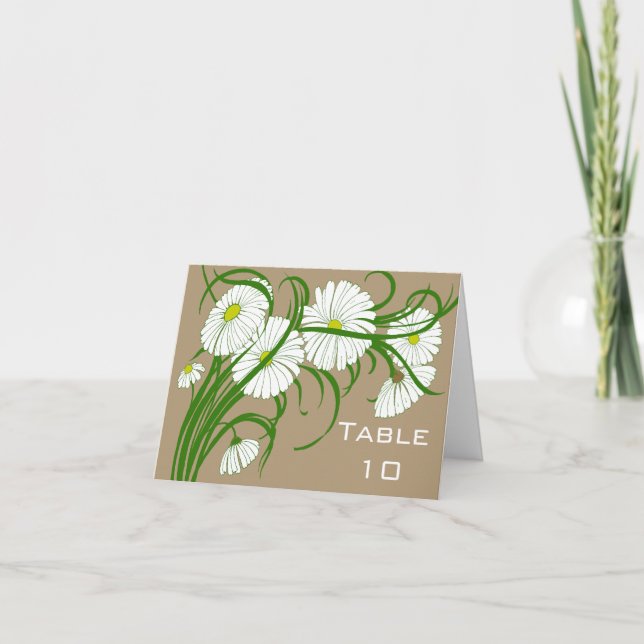 Cartão De Agradecimento Vintage White Gerber Daisy Flowers (Frente)