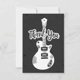 Cartão de agradecimento violão Rock N Roll