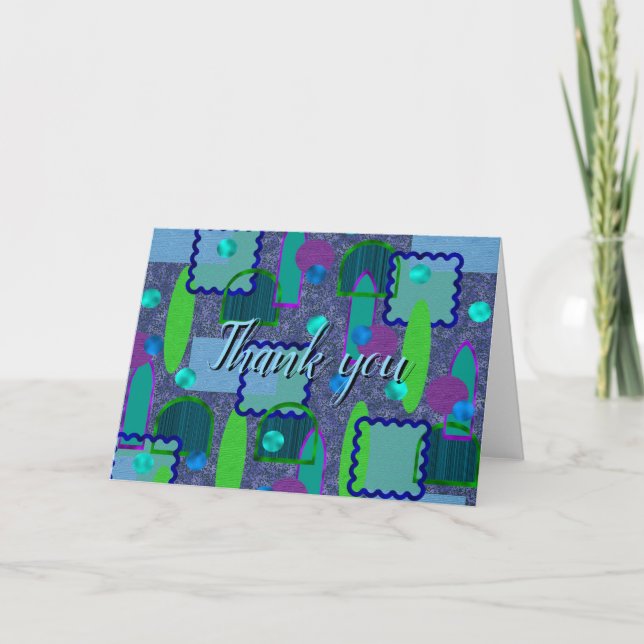 Cartão De Agradecimento Violet and Shadow Mirrors (Frente)